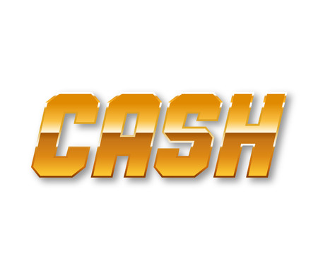Cash Text for Title or Headline. In 3D Fancy Fun and Futuristic styleの写真素材