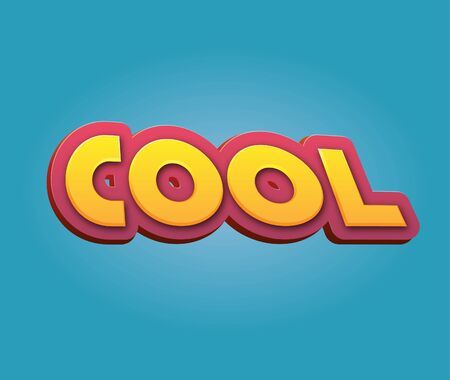 Cool Text for Title or Headline. In 3D Fancy Fun and Futuristic styleの写真素材