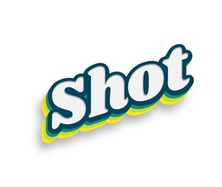 Shot Text for Title or Headline. In 3D Fancy Fun and Futuristic styleの写真素材
