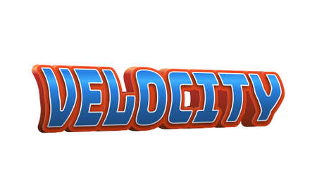 Velocity Text for Title or Headline. In 3D Fancy Fun and Futuristic styleの写真素材