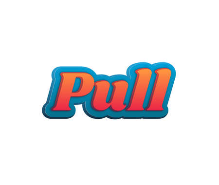Pull Text for Title or Headline. In 3D Fancy Fun and Futuristic styleの写真素材
