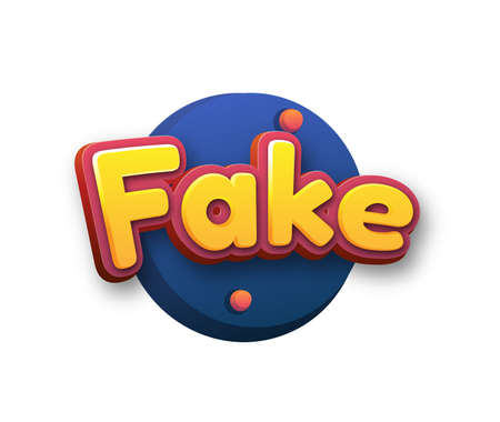 Fake Text for Title or Headline. In 3D Fancy Fun and Futuristic styleの写真素材