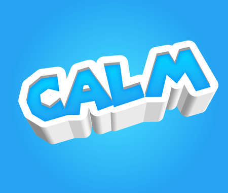 Calm Text for Title or Headline. In 3D Fancy Fun and Futuristic styleの写真素材