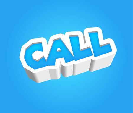 Call Text for Title or Headline. In 3D Fancy Fun and Futuristic styleの写真素材