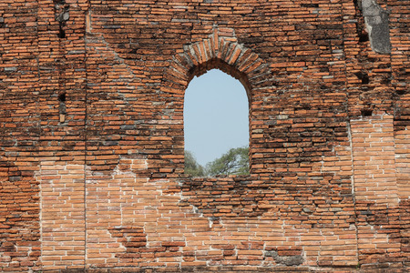 Old red brick wall bracket for background.の写真素材