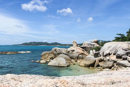 Hin Ta is a stone that looks like a penis. In Koh Samui, Thailandの写真素材