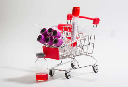 The tube on the red shopping cart