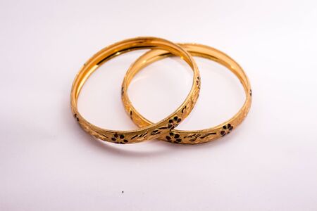 Designed Golden Bangles Jeweleryの写真素材