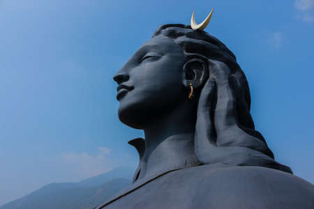 Adiyogi Lord Shiva Statue in Isha Yoga Coimbatore, Tamilnadu, India. Lord Siva Statue.のeditorial素材