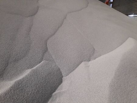 Gray urea pile blurred backgroundの写真素材