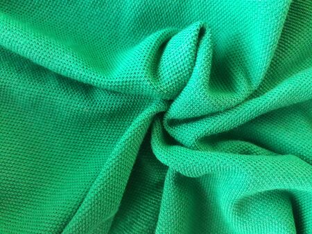 Green fabric pattern soft Suitable for making background.