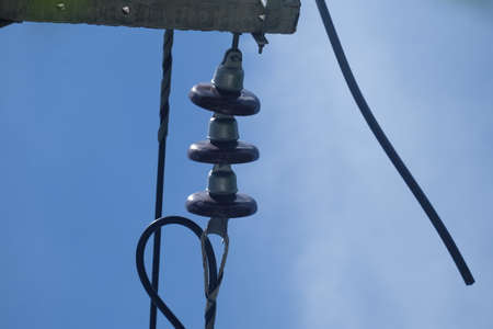 Wiring equipment, ceramic insulators, wires, electric panel Board high voltage transformerの写真素材