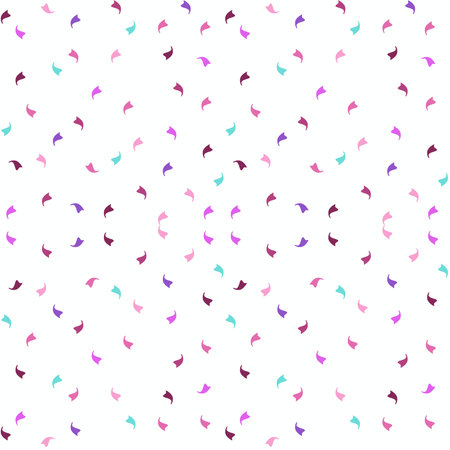 pattern is made of geometric shapes. fluttering like autumn leaves blue purple pink orange white backgroundの写真素材