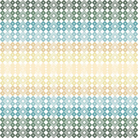 Fabric pattern background from geometric shapes, green and yellow.