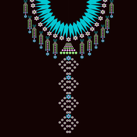 Neckline from geometric shapes for shirtsのイラスト素材