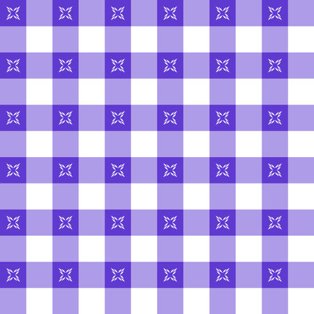 Checkered background, cool colors, and purple making bags, clothes, book covers, gift wrapping paper, socks, handkerchiefs, curtains, shawls, blankets, tablecloths, pillowsのイラスト素材