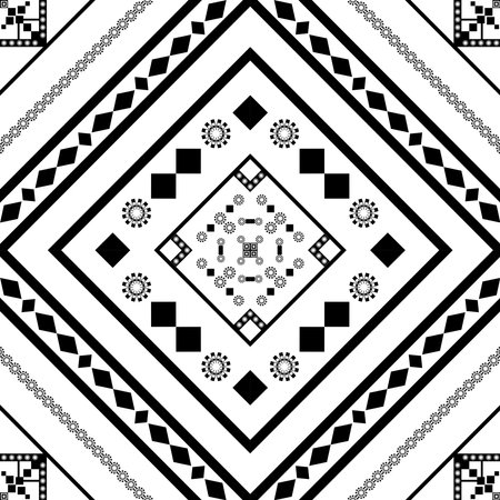 Pattern background from geometric shapes, black and white stripes. For destroying gift wrap book cover clothes table cloth.のイラスト素材