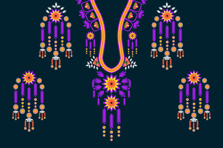 patterns Neckline from geometric shapes for shirtsのイラスト素材