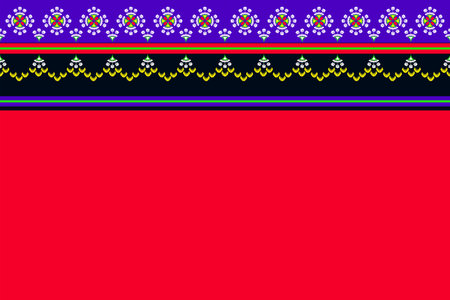 fabric pattern from geometric shapes strung together in a floral pattern on the ground background...