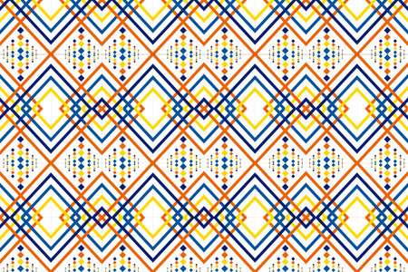 blue, yellow, orange, lattice-contiguous checkered backgroundのイラスト素材
