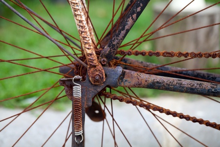 Old bicycle crank set pedalの写真素材