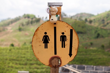 public toilet signの写真素材