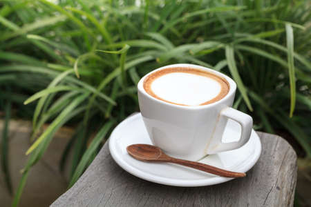 Cup of latte coffeeの写真素材