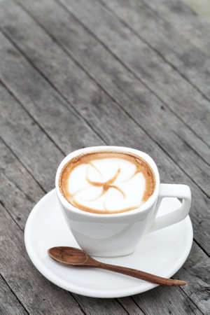 Cup of latte coffeeの写真素材