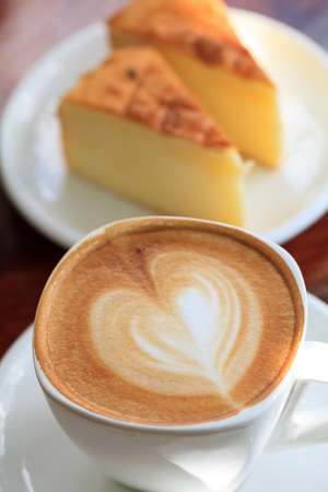 Cup of latte coffeeの写真素材