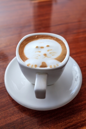 Cup of latte coffeeの写真素材