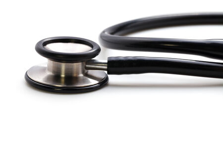 stethoscope on whiteの写真素材
