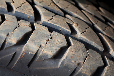 Old tire,selective focus