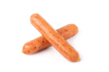 Sausages isolated on a white backgroundの写真素材