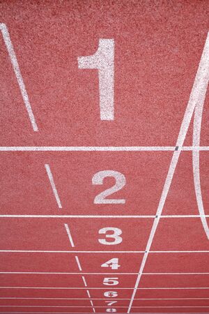 Numbers on running track
