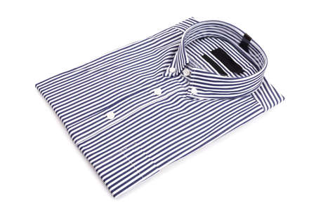 Men shirt for clothes isolated on white backgroundの写真素材