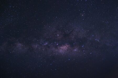 clearly milky way galaxy with stars and space dust in the universeの写真素材