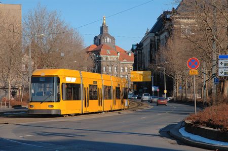 Trolley In Dresden, Germanyのeditorial素材