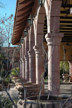 Spanish Columns In Gardenの写真素材