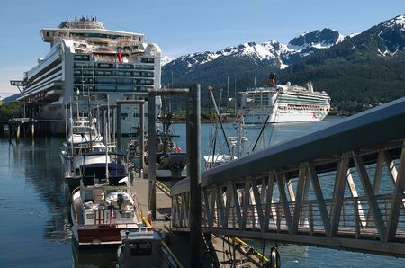 Cruise Ship In Juneau, Alaskaの写真素材