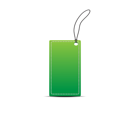 Green tag on white.Vectorのイラスト素材