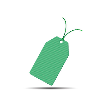 Green tag on the white background vectorのイラスト素材