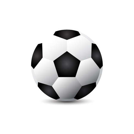 Soccer ball or football, with standard black and white colorsのイラスト素材
