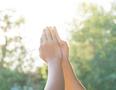 Join hands Sporting local children on playgroundの写真素材