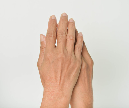 Hand wrinkleの写真素材