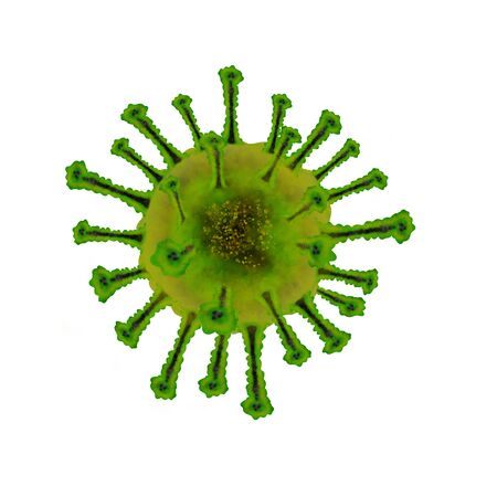 Bacteria  Clipping path. Serious germs And dangerous to people And lung health The spread of disease.の写真素材