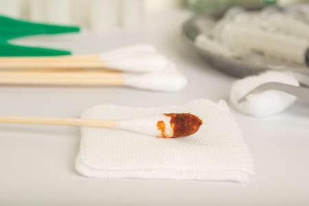 Cotton swab woundsの写真素材