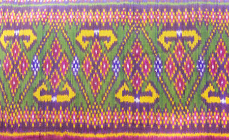 thai siam fabric silk Full color pattern texture