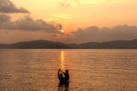 Golden seaの写真素材