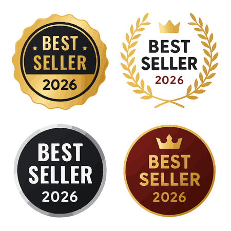 Best seller and best seller labels. Best seller and best seller badges. Best seller and best seller labels. Best seller and best seller badges.のイラスト素材