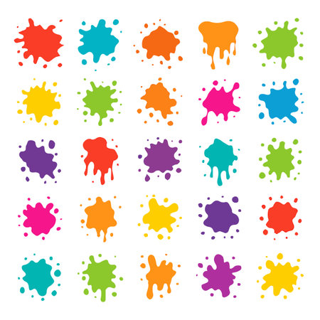 Set of multicolored blots. Vector illustration. Eps 10のイラスト素材